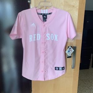 Pink Boston Red Socks Jersey size Large new with tags